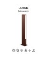 LOTUS * BOLARDO 60CM IP65 10W 3000K CORTEN